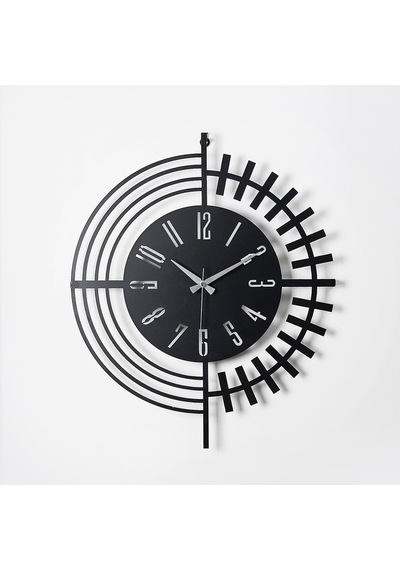 Dubai Dekoratif Metal Siyah Duvar Saati 41x41cm Sessiz Mekanizma Mds-41 Myk2079-1 Diğer