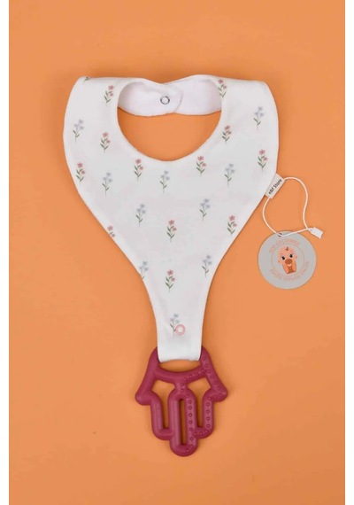 E&f Store Kız Bebek Sıvı Geçirmez Emzik Tutucu Mama Önlüğü Seti Çok Renkli