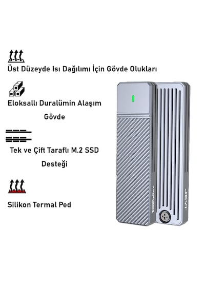 Jeyı Thunderate M.2 Pcıe Nvme Ve M.2 Ngff Sata Ssd To Usb 3.2