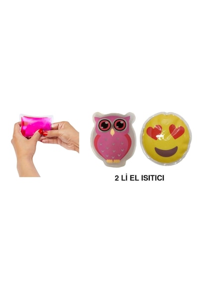Emoji Pembe Baykuş Cep Sobası,el Isıtıcı,2 Adet Sıcak Su Torbası Emoji Pembe Baykuş Cep Sobası,el Isıtıcı,2 Adet Sıcak Su Torbası