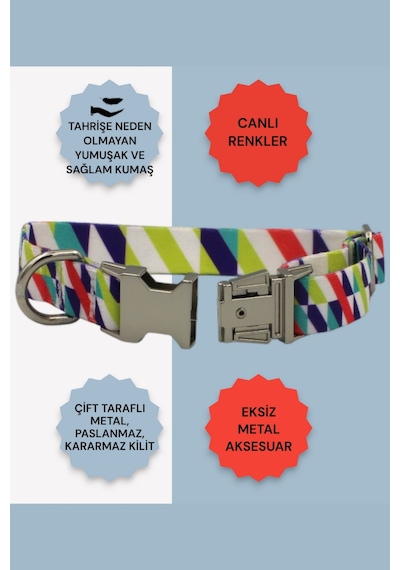 Caramelos İsimli Köpek Tasması, Köpek Künyesi, Köpek İsimlik 180 Beyaz - Kırmızı