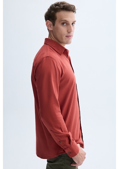 Mudo Erkek Erkek Kiremit Rengi Regular Fit Uzun Kollu Gömlek 1263257
