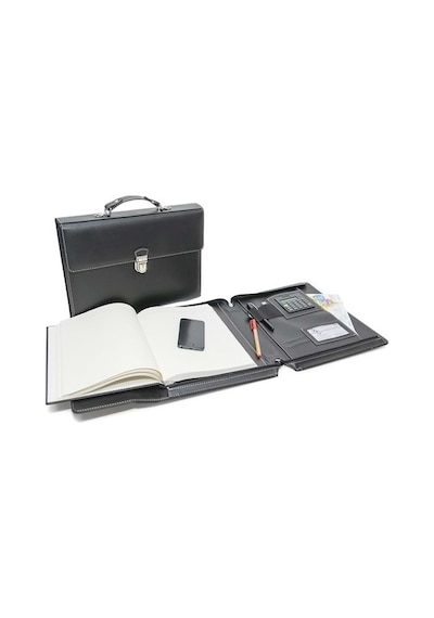2K Organizer Ajanda Diplomat Kulplu Fermuarlı Tarihsiz Çizgili 20x28 Defterli Padfolio Vegan 28x34,5 cm.
