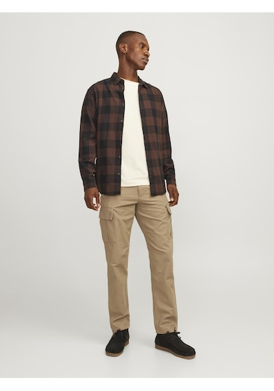 Jack & Jones Erkek Pamuklu Kargo Pantolon - Kane - 12258150 Elmwood