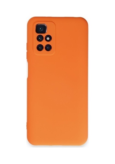 Xiaomi Redmi 10 2022 Kılıf Içi Kadife Renkli Silikon Telefon Kılıfı Col178903-turuncu