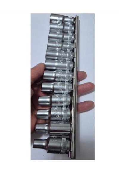 Hakantorna Rico 1/2 Kısa Lokma Takımı 6 Köşe Cr-v 10 Parça