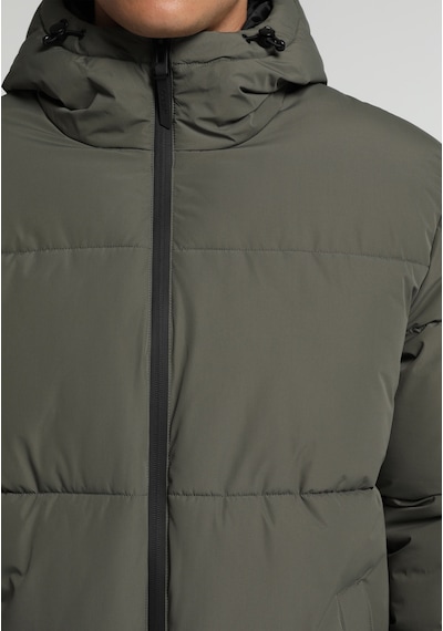 Colin's Colins Regular Fit Kapüşonlu Düğmeli Astarlı Erkek Yeşil Mont Cl1076315 Q1.v1 Lkh Açık Haki