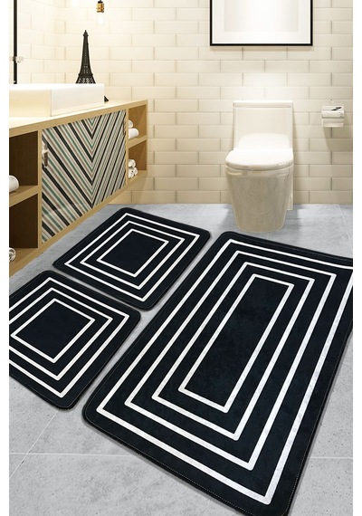 Wale Siyah 70x120 Cm Banyo Paspası Djt Renkli