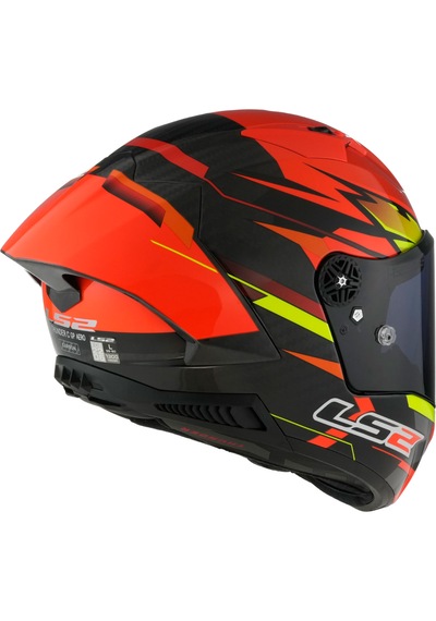 Ls2 Thunder Karbon Gp Aero Fıre Full Face Motosiklet Kaskı Kırmızı -  Siyah
