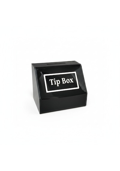 Kilitli Tip Box Bahşiş Kutusu Siyah Pleksi 1