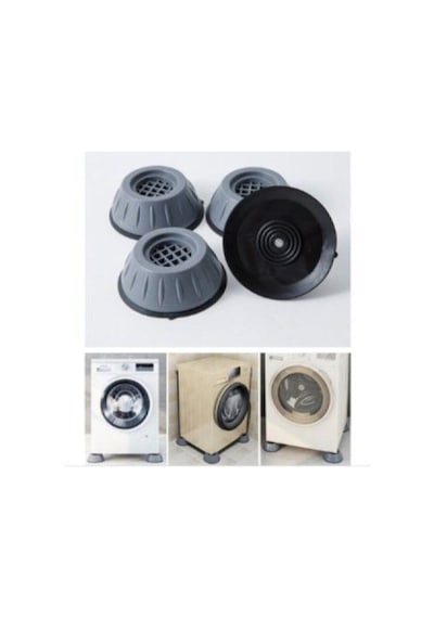 Beyaz Eşya Altlığı Ayağı Çamaşır Bulaşık Makinası Buzdolabı Yükseltici Titreşim Önleyici 16 Adet Gri Diğer