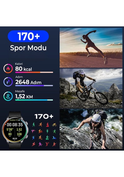 Bix TSW6 48 MM 1.65" Amoled Akıllı Saat (Distribütör Garantili)