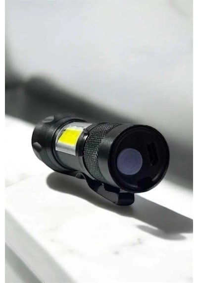 Mey İthalat Şarjlı Metal Zoomlu El Feneri Işıldak Led Işık Taşınabilir El Lambası Çok Renkli 56749281