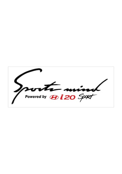 Oto Sticker Sports Mind Hyundai I20 Sticker   Beyaz-Kırmızı-
