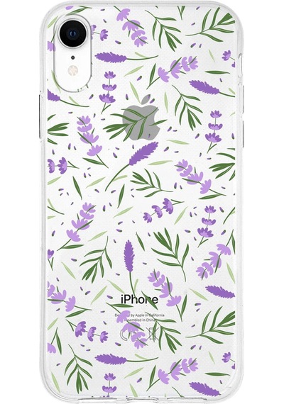 Apple Uyumlu iPhone Xr İle 1mm Slim Fit Water Color 3 Baskılı Şeffaf Kılıf