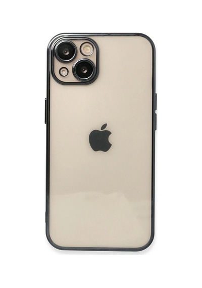 Apple İphone 14 Kılıf Razer Lensli Silikon - Siyah Çok Renkli