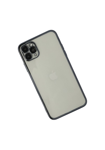 Gld-spt- Newface Apple Uyumlu iPhone 11 Pro Max Kılıf Razer Lensli Silikon - Siyah