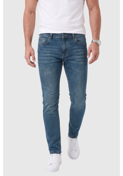 Rizzup Erkek Slim Fit Dar Kesim Likralı Mavi Kot Pantolon Yumuşak Dokulu Esnek Jean 2600692 Rizzup Erkek Slim Fit Dar Kesim Likralı Mavi Kot Pantolon Yumuşak Dokulu Esnek Jean 2600692