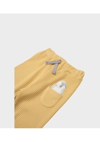 Bibaby Organik Pantolon Penguin Club Ekru - Gri-11653 Sarı