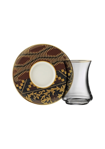 Sandro Moreno 1453 Kariye Line Gold 12 Parça 6 Kişilik Çay Seti 110 Ml Renkli