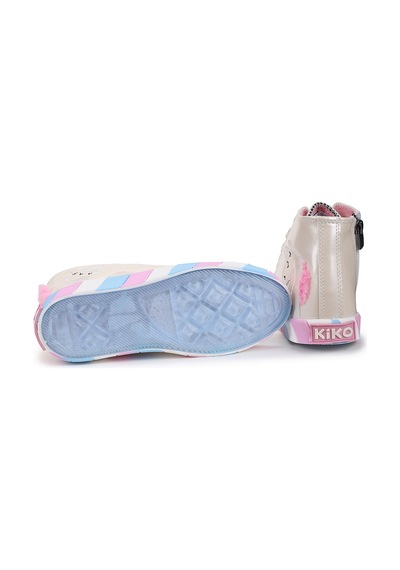 Kiko Kids Unicorn Fermuarlı Kız Çocuk Spor Ayakkabı Gümüş