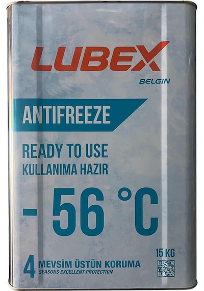 Lubex Mavi Antifriz 15 Kg Kullanıma Hazır -56 Derece