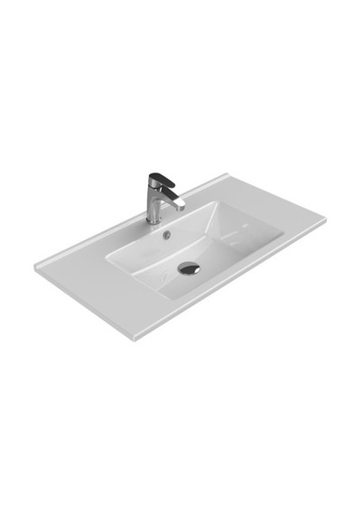85 X 45 Cm Turkuaz Etajerli Lavabo, Şık Ve Kullanışlı 508 Yeşil