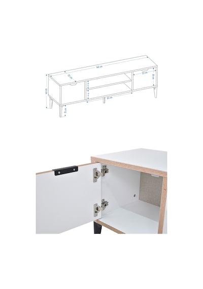 Vilinze Arden 140 Cm Kapaklı Raflı Tv Ünitesi Beyaz Vilinze Arden 140 Cm Kapaklı Raflı Tv Ünitesi Beyaz