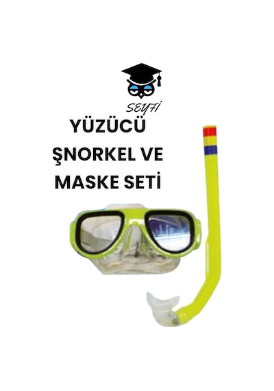 Yüzücü Maske Ve Şnorkel Seti Sarı