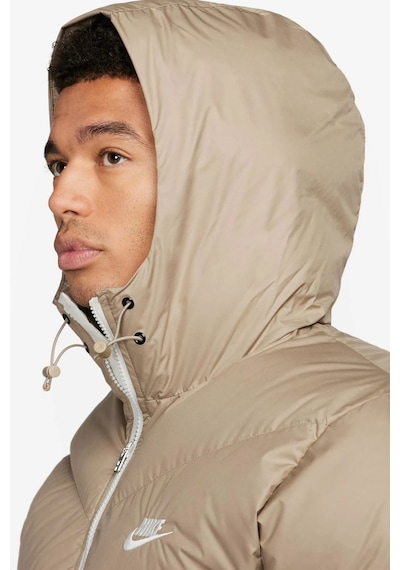 Nike Stormfit Primaloft Synthetic Fit Jacket Rahat Kalıp Kapüşonlu Mont Krem-bej Krem