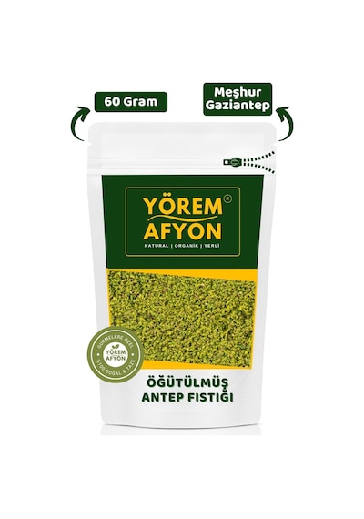 Yörem Afyon Gaziantep Yöresinden Lezzet Garantili Öğütülmüş Toz Hakiki Boz Antep Fıstığı Pistacia Vera 60gr. 60 G