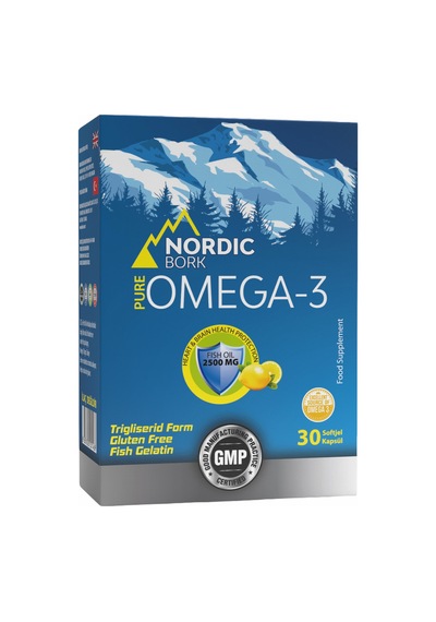 Bork Pure Omega-3 30 Softjel Yüksek Emilimli Balık Yağı, Epa & Dha İçeren Takviye Edici Gıda