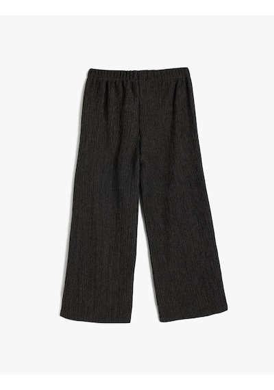 Koton Bol Paça Pantolon Beli Lastikli Antrasit 5wkg40193ak Antrasit