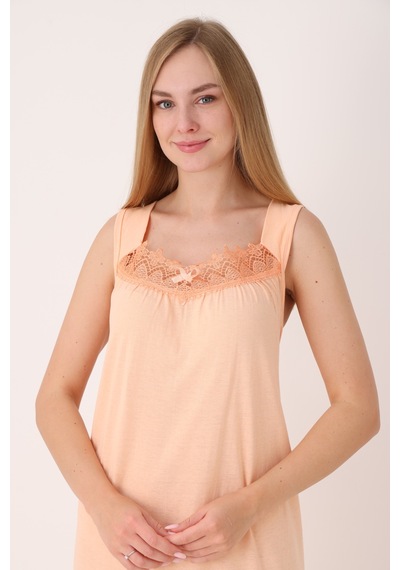 Yasar Underwear Kadın Dantelli Geniş Askılı Düzrenk Pamuk Gecelik Şeftali Şeftali Yasar Underwear Kadın Dantelli Geniş Askılı Düzrenk Pamuk Gecelik Şeftali Şeftali