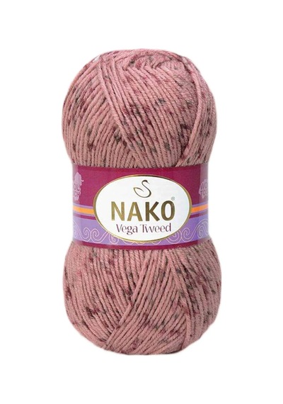 Tedar 5 Adet Vega Tweed Premium Akrilik El Örgü İpi Yünü No: 31760 Najmaddin (No:1) 8.5Cm X 10.5 Cm