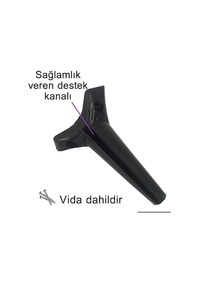 Zelve 20 Cm Siyah Lüx Mobilya Kanepe Sehpa Ünite Koltuk Ayağı Baza Ayak