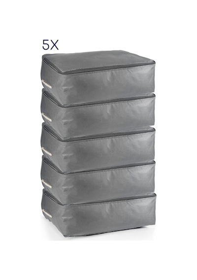 5'li Set 53x44x20 Cm Home Organizer Çekyat & Baza Altı Düzenleyici Hurç Antrasit