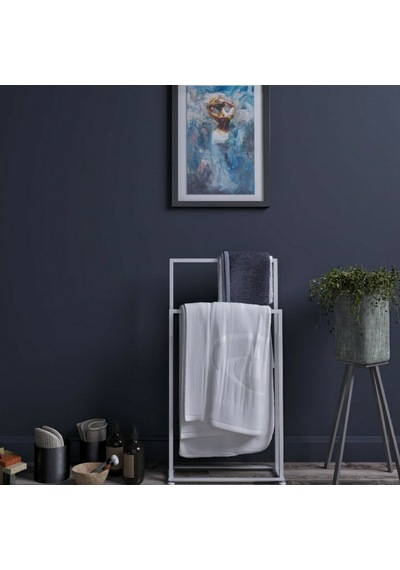 lyla concept Manolya Banyo Petek Altı Ikili Beyaz Metal Havlu Kurutmalığı Beyaz