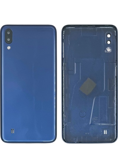 Teknonet Samsung Galaxy M10 Uyumlu Kamera Camlı Batarya Kapağı - Mavi Mavi