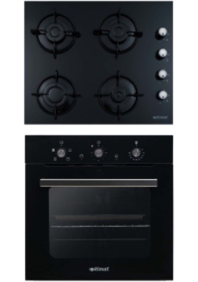 İtimat 1531 - 6021 2'li Ankastre Cam Büyü Set Siyah