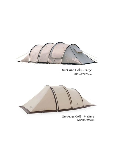 Naturehike Cloud Vessel Upf50+ Snow Skirt 4-6 Kişilik Tünel Çadır Quicksand Gold - M Kum