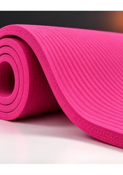 Yoga Ve Pilates Matı, 183 X 61 Cm, 10 Mm, Taşıma Askılı, Pembe, 1 Adet Genel