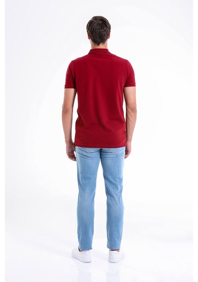 Hatemoğlu Regular Fit Pamuk Polo Yaka Erkek Tişört - Bordo