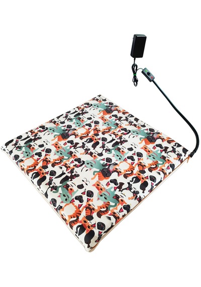 Kedi Minderi Isıtmalı Model 45x45cm 12v Adaptörlü Su Geçirmez Kdtes78