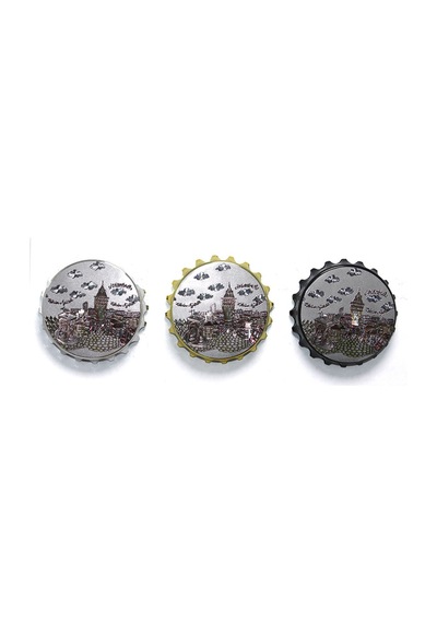 5 Adet İstanbul Temalı Magnet 7x7 Cm Buzdolabı Magneti, İstanbul Hatırası, Mıknatıs Ve Fridge Magnet, Şehir Desenli Hatıra