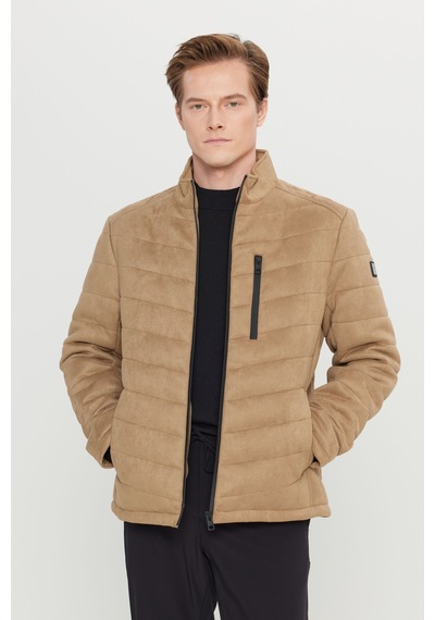 Altınyıldız Classıcs Erkek Camel Standart Fit Normal Kesim Kapüşonlu Dik Yaka Casual Mont