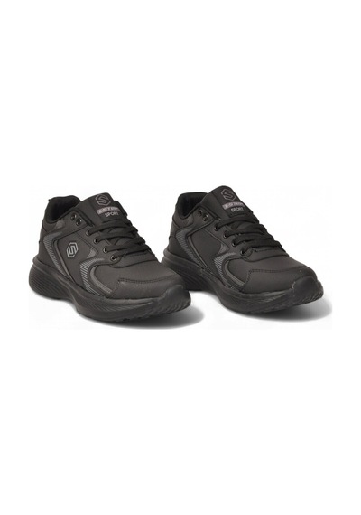X-step Bağcıklı Hafif Rahat Siyah Unisex Yürüyüş Ve Spor Ayakkabı Sneaker 2032 G Siyah-siyah