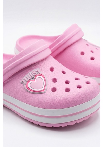 Twigy Kalp Çocuk Sabo Terlik Pembe 25/30