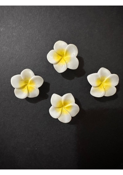 Terlik Süsü 3d Plastik Sarı Lotus Çiçeği - 2 Adet