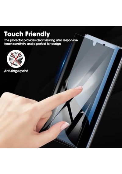 Ayrex Samsung Galaxy S24 Plus İle Uyumlu Ekran Koruma 0,18 Mm Ultra İnce Hayalet Gizlilik Cam Hassas Parmak İzi Açma Ö